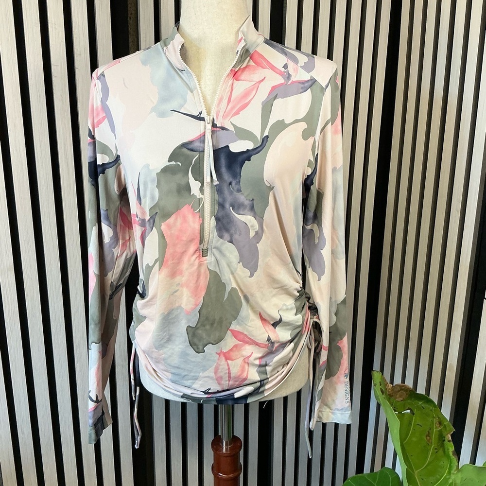 Carve Designs Zip-Up Rashgaurd Sz M